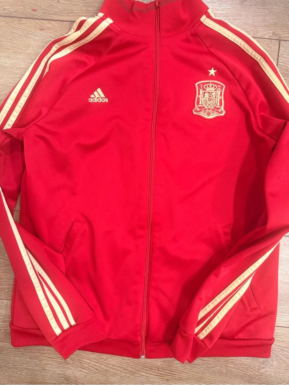 MEN'S ADIDAS SPAIN NATIONAL 2013/2014 ESPANA TRACK JACKET SOCCER FOOTBALL 0505
